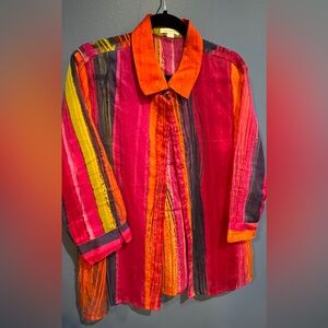 Erin London semi sheer blouse
